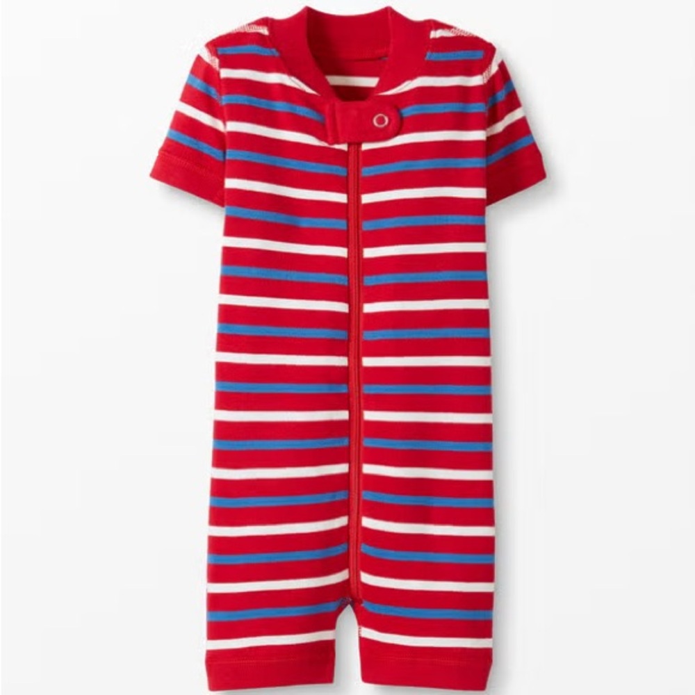 Hanna Andersson Organic Cotton Striped Zip Shortie Sleeper 6–12M